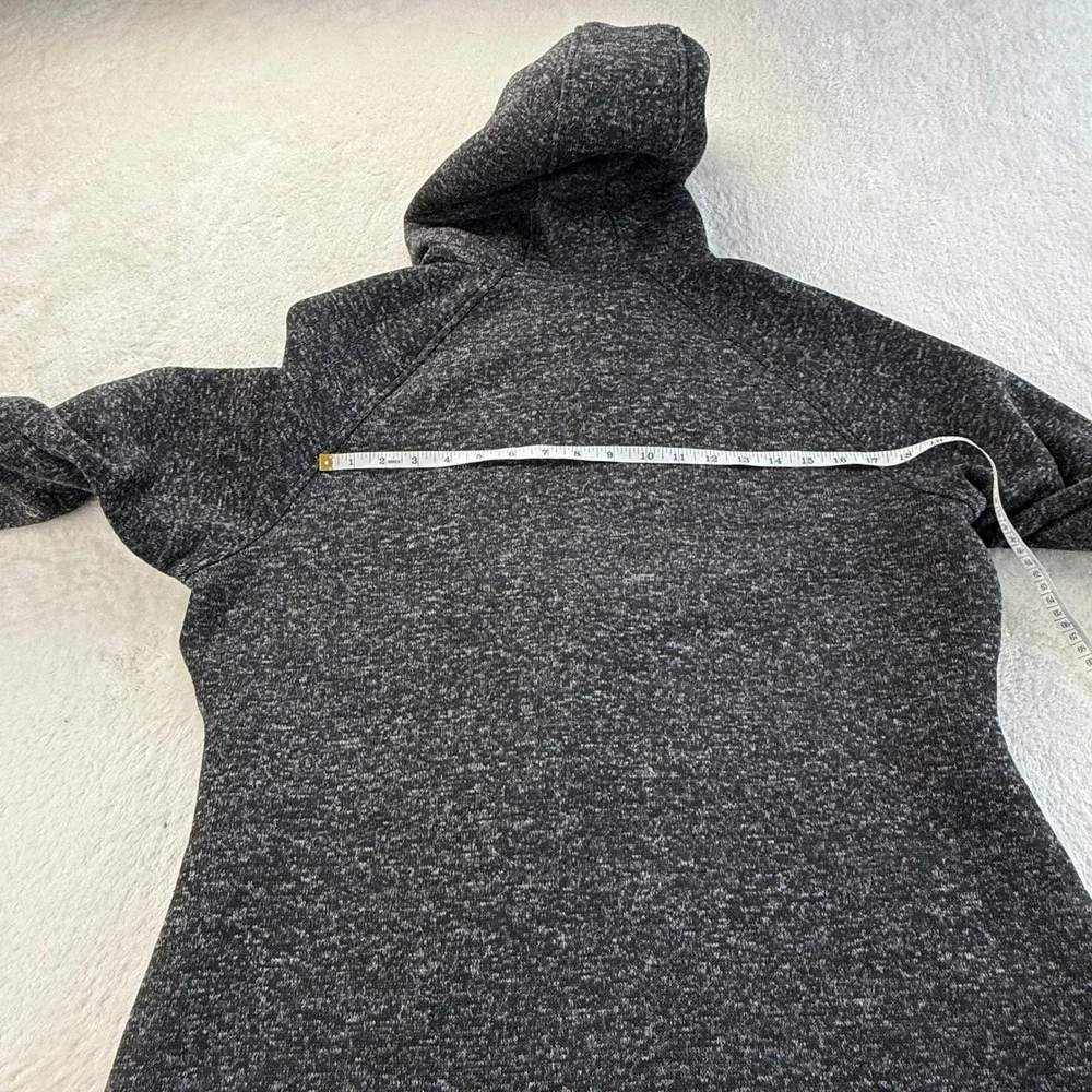 Xersion Full‎ Zip Fleece Hoodie Jacket Womens XL Gray Quilted Lined Gorpcore XL
